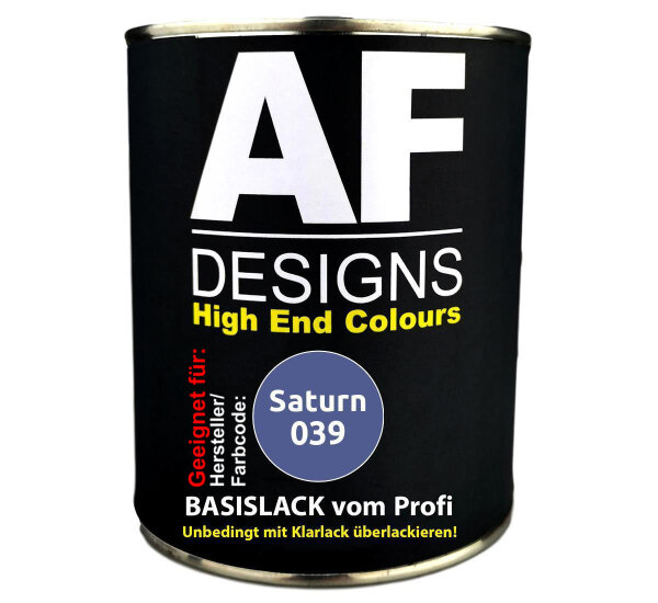1L Autolack für Saturn 039 Azul Mozart Metallic  Autolack Spritzfertig