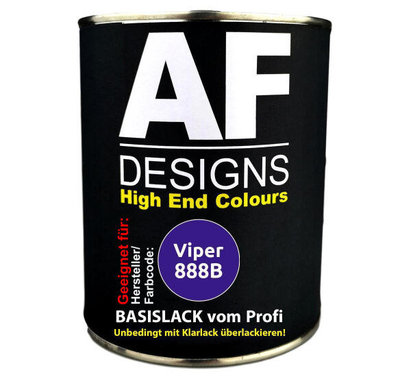 1L Autolack für Viper 888B Blue Metallic  Autolack Spritzfertig