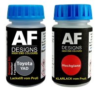 Lackstift für Toyota YAD Flinders Grey Perl Metallic + Klarlack je 50ml Autolack Basislack SET