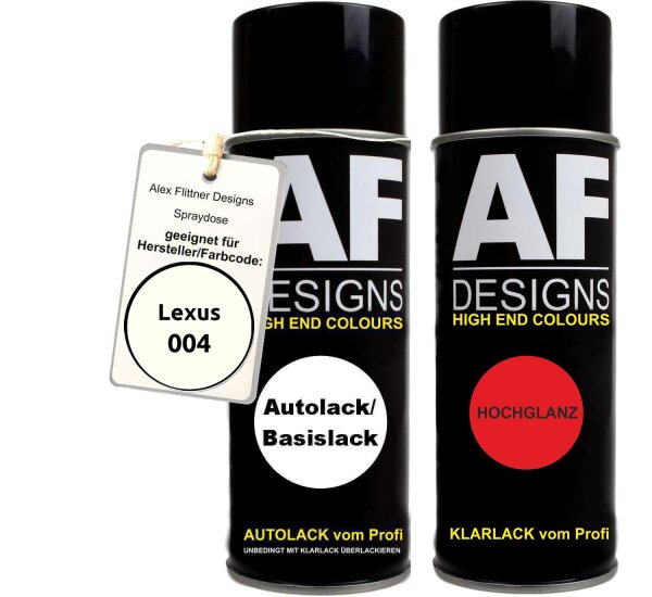 Spraydose für Lexus 004 CameoUsse White Basislack Klarlack Sprühdose 400ml