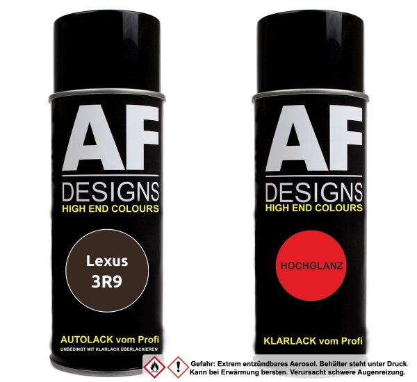 Spraydose für Lexus 3R9 Deep Red Perl Metallic Basislack Klarlack Sprühdose 400ml