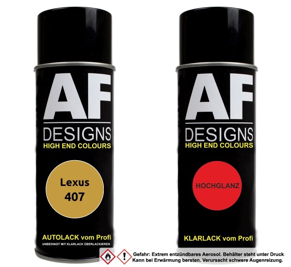 Spraydose für Lexus 407 Golden Sapphire Basislack Klarlack Sprühdose 400ml