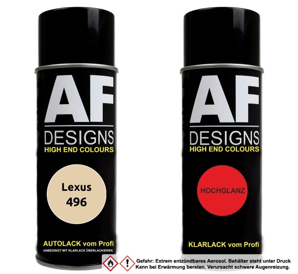 Spraydose für Lexus 496 Continental Beige Basislack Klarlack Sprühdose 400ml