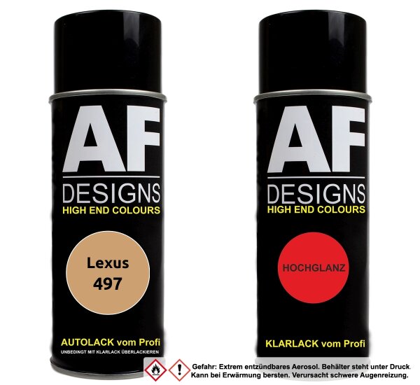 Spraydose für Lexus 497 Beige Basislack Klarlack Sprühdose 400ml