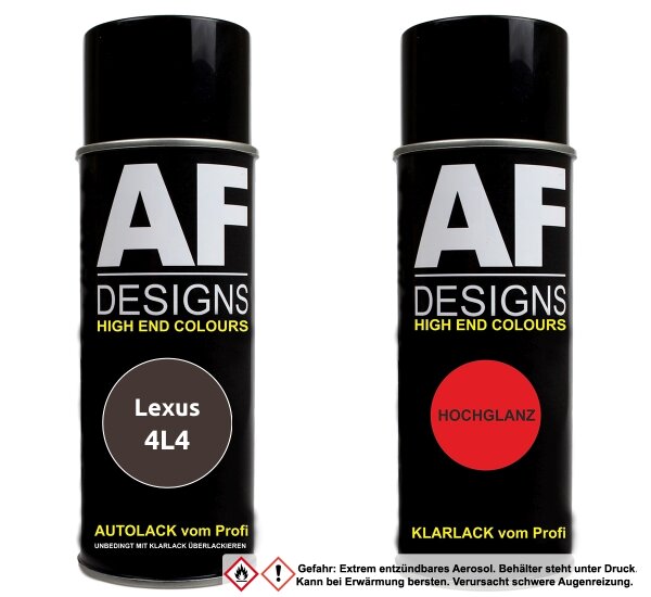 Spraydose für Lexus 4L4 Dark Brown Perl Metallic Basislack Klarlack Sprühdose 400ml