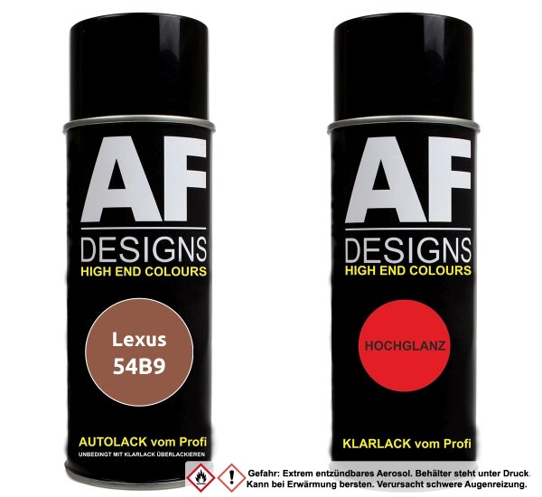 Spraydose für Lexus 54B9 Brown Basislack Klarlack Sprühdose 400ml