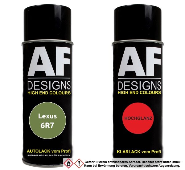 Spraydose für Lexus 6R7 Green Basislack Klarlack Sprühdose 400ml