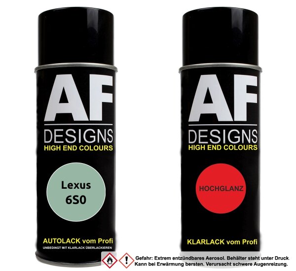 Spraydose für Lexus 6S0 Light Green Metallic Basislack Klarlack Sprühdose 400ml