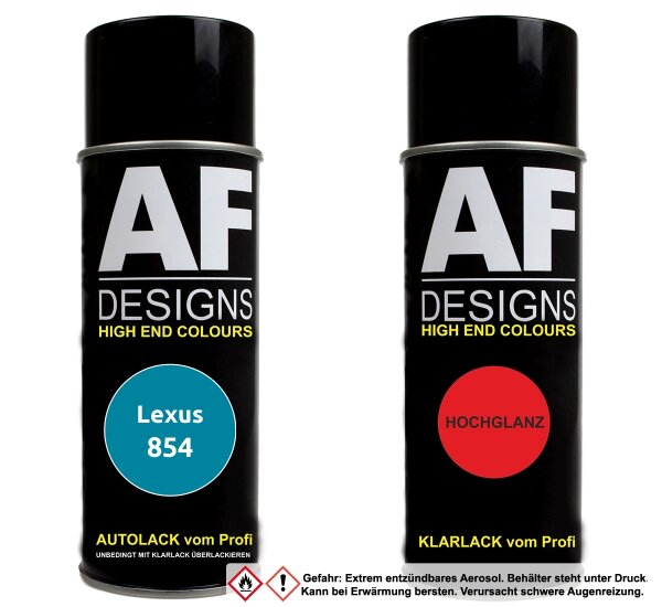 Spraydose für Lexus 854 Blue Basislack Klarlack Sprühdose 400ml