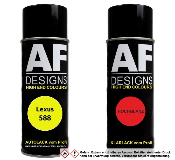 Spraydose für Lexus 588 New Lime Green Perl Basislack Klarlack Sprühdose 400ml