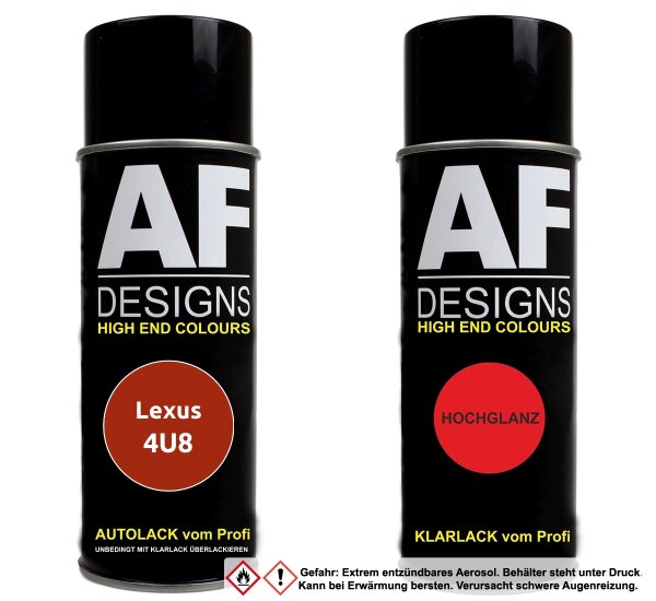 Spraydose für Lexus 4U8 Orange Perl Metallic Basislack Klarlack Sprühdose 400ml