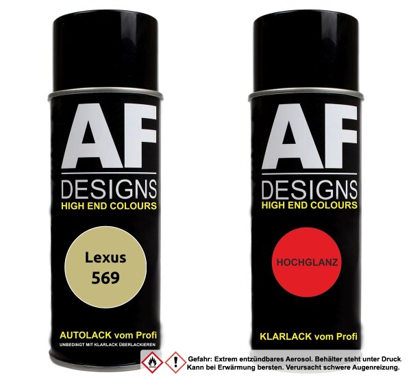 Spraydose für Lexus 569 Greenish Yellow Perl Metallic Basislack Klarlack Sprühdose 400ml