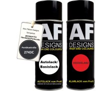 Spraydose für FordAustralia 2743C Graphite Black Metallic Basislack Klarlack Sprühdose 400ml
