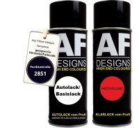 Spraydose für FordAustralia 2851 Panther Black Perl Basislack Klarlack Sprühdose 400ml