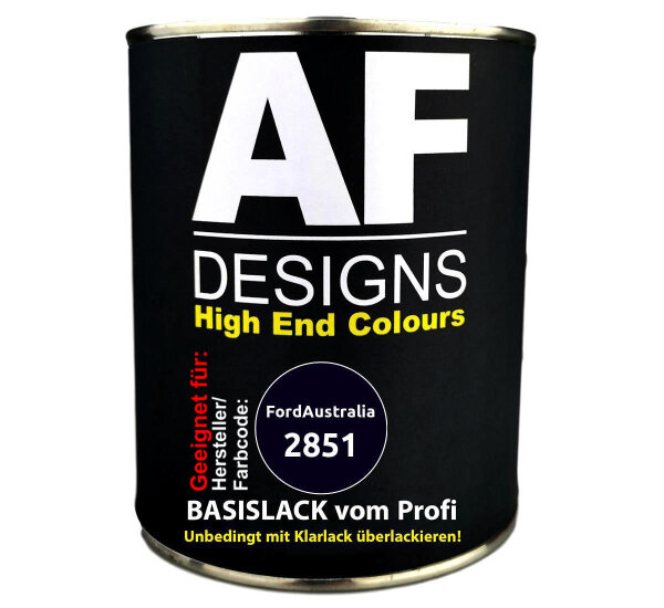 1L Autolack für FordAustralia 2851 Panther Black Perl  Autolack Spritzfertig