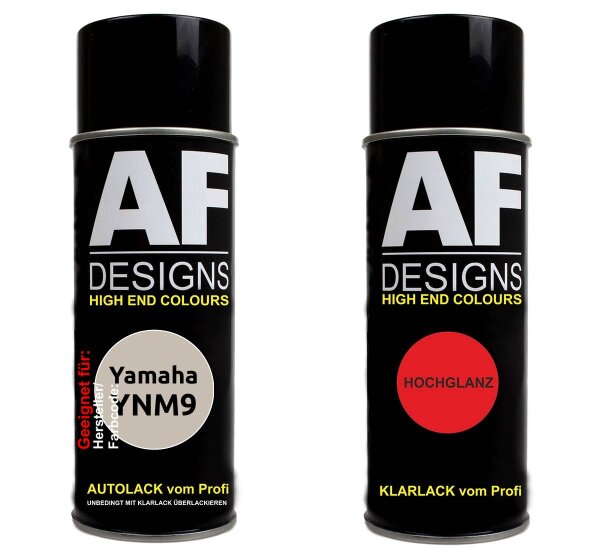 Motorradlack Spraydose Set für  Yamaha YNM9 Desert Metallic Basislack Klarlack Sprühdose 400ml