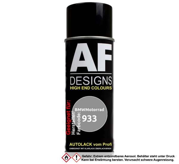 Motorradlack Spraydose für BMWMotorrad 933 Granit Grau Metallic Basislack Sprühdose 400ml