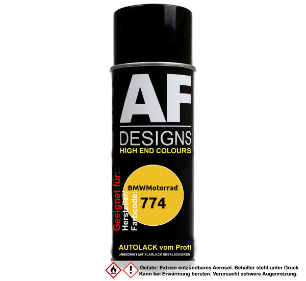 Motorradlack Spraydose für BMWMotorrad 774 Sonnengelb Basislack Sprühdose 400ml