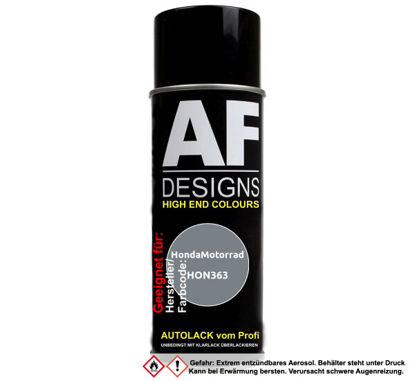 Motorradlack Spraydose für HondaMotorrad HON363 Grey Met Basislack Sprühdose 400ml