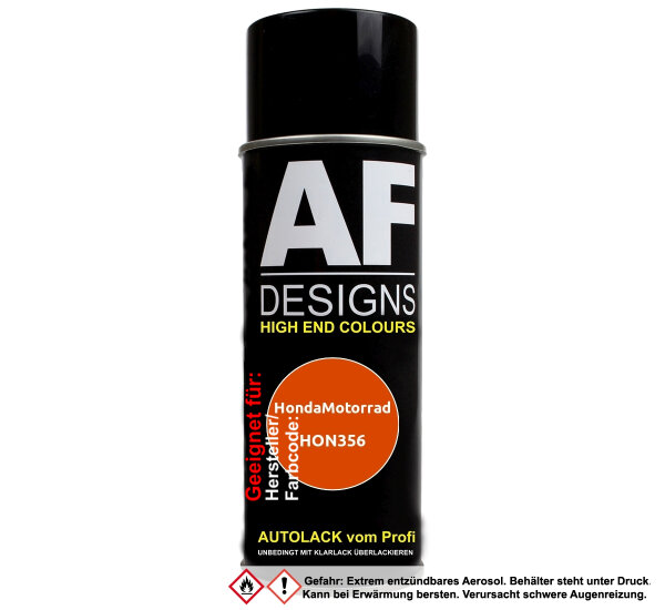 Motorradlack Spraydose für HondaMotorrad HON356 Pearl Fire Orange Basislack Sprühdose 400ml