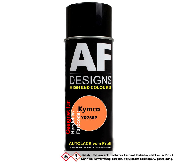 Motorradlack Spraydose für Kymco YR268P Orange Metallic Basislack Sprühdose 400ml