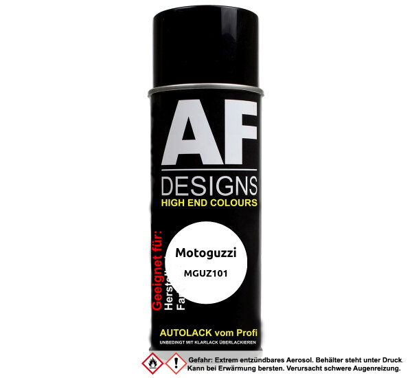 Motorradlack Spraydose für Motoguzzi MGUZ101 Bianco Basislack Sprühdose 400ml