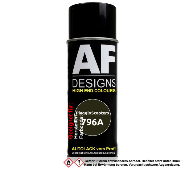 Motorradlack Spraydose für PiaggioScooters 796A Grigio Meteor Metallic Basislack Sprühdose 400ml