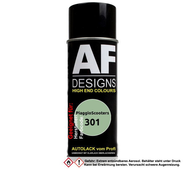 Motorradlack Spraydose für PiaggioScooters 301 Verde Basislack Sprühdose 400ml