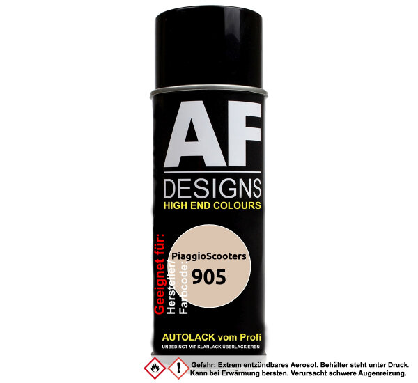 Motorradlack Spraydose für PiaggioScooters 905 Avorio Basislack Sprühdose 400ml