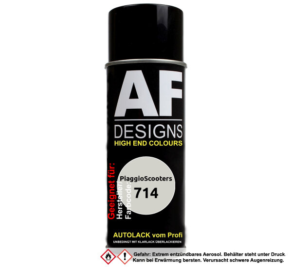 Motorradlack Spraydose für PiaggioScooters 714 Grigio Biacca Basislack Sprühdose 400ml