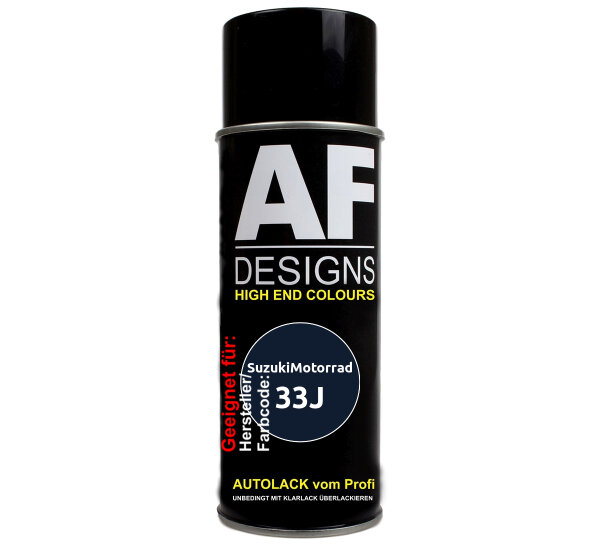 Motorradlack Spraydose für SuzukiMotorrad 33J Novelty Black Metallic Basislack Sprühdose 400ml