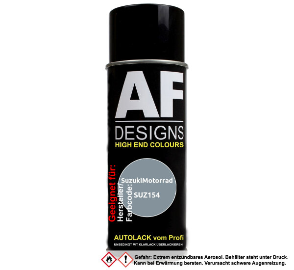Motorradlack Spraydose für SuzukiMotorrad SUZ154 Grey Metallic Basislack Sprühdose 400ml