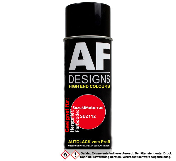 Motorradlack Spraydose für SuzukiMotorrad SUZ112 Red 3C Basislack Sprühdose 400ml