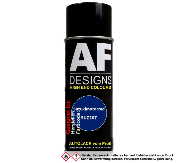 Motorradlack Spraydose für SuzukiMotorrad SUZ207 Blue Xirallic Basislack Sprühdose 400ml
