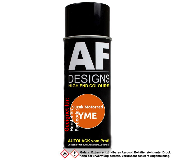 Motorradlack Spraydose für SuzukiMotorrad YME Candy Max Orange Basislack Sprühdose 400ml
