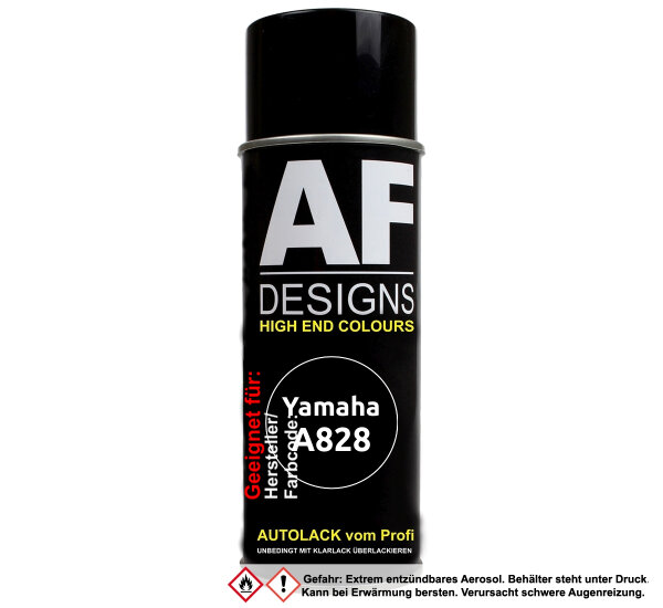 Motorradlack Spraydose für Yamaha A828 Black Metallic Basislack Sprühdose 400ml