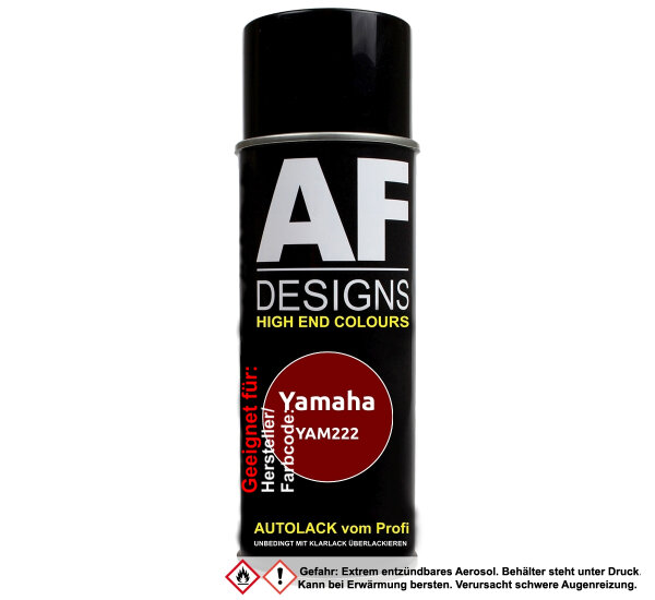 Motorradlack Spraydose für Yamaha YAM222 Dark Red Metallic Basislack Sprühdose 400ml