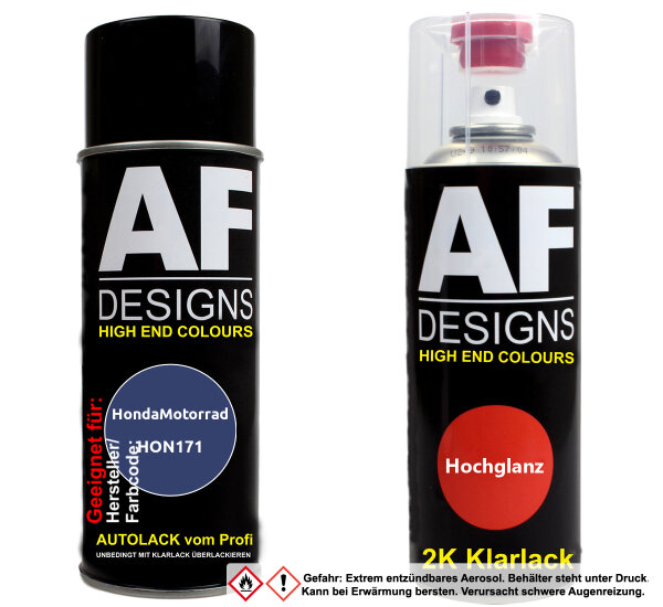 2K Spraydose Set für HondaMotorrad HON171 Violet Metallic Basislack 2K Klarlack Sprühdose 400ml