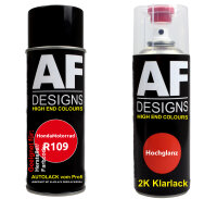 2K Spraydose Set für HondaMotorrad R109 Red 3C Basislack 2K Klarlack Sprühdose 400ml