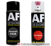 2K Spraydose Set für Kawasaki V328 Nero Metallic...