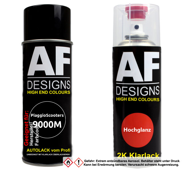 2K Spraydose Set für PiaggioScooters 900 Rosso Basislack 2K Klarlack Sprühdose 400ml