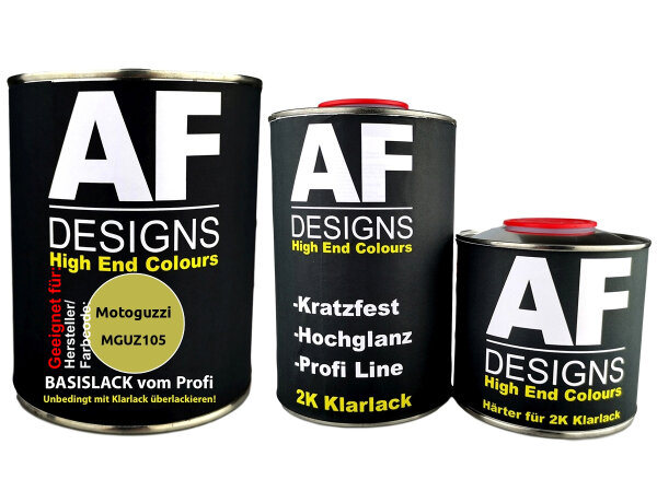 2,5L Motorradlack Set für Motoguzzi MGUZ105 Verde Metallic Klarlack Härter spritzfertig