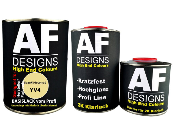 2,5L Motorradlack Set für SuzukiMotorrad YV4 Pastel Yellow Klarlack Härter spritzfertig