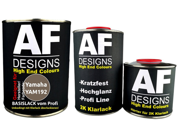 2,5L Motorradlack Set für Yamaha YAM192 Dark Brown Klarlack Härter spritzfertig