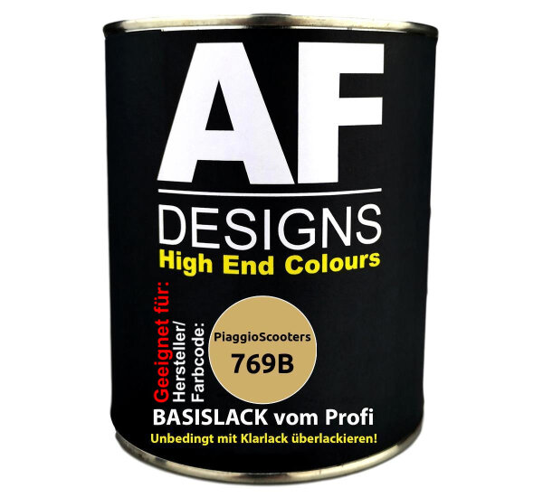 500ML Motorradlack für PiaggioScooters 769B Grigio Plutone Perl Metallic  spritzfertig