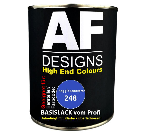 500ML Motorradlack für PiaggioScooters 248 Blue Violaceo  spritzfertig
