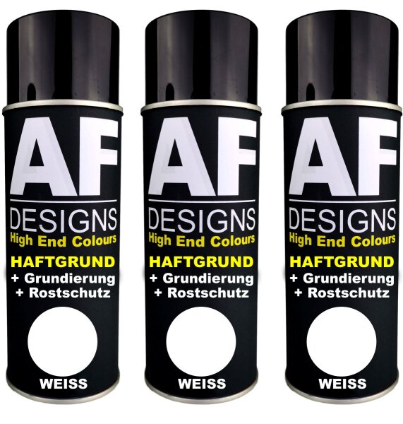 Spraydose Set für 3x Haftgrund Spraydose weiss Grundierung Rostschutz Autolack