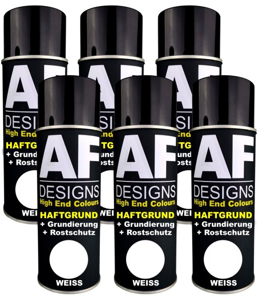 Spraydose Set für 6x Haftgrund Spraydose weiss Grundierung Rostschutz Autolack