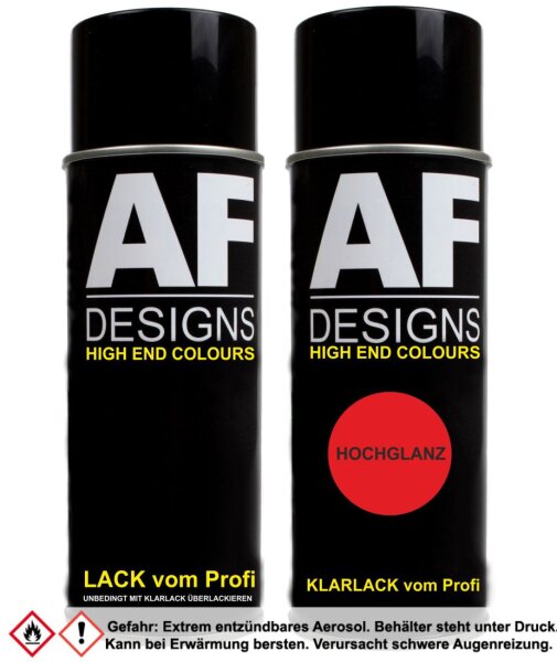 Spraydose für RAL 3002 HC KARMINROT Set Klarlack Basislack