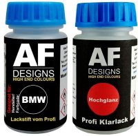 Lackstift für BMW 157 Kastanienrot Metallic + Klarlack je 50ml Autolack Set